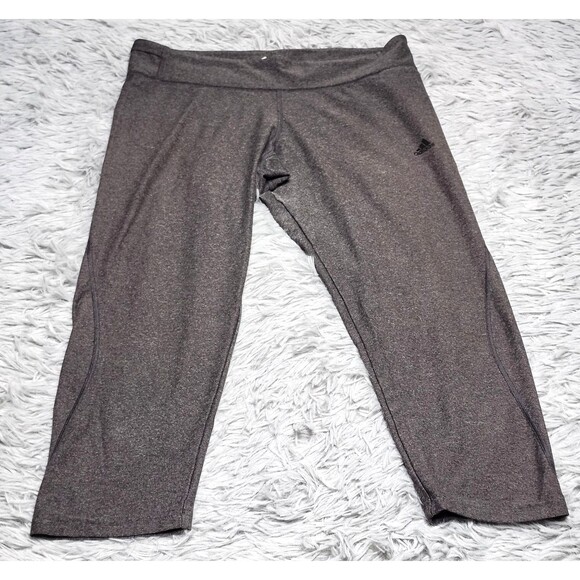 Adidas Climalite Pants Womens Medium Athletic Cropped Capri Leggings‎ Stretch - Picture 1 of 13